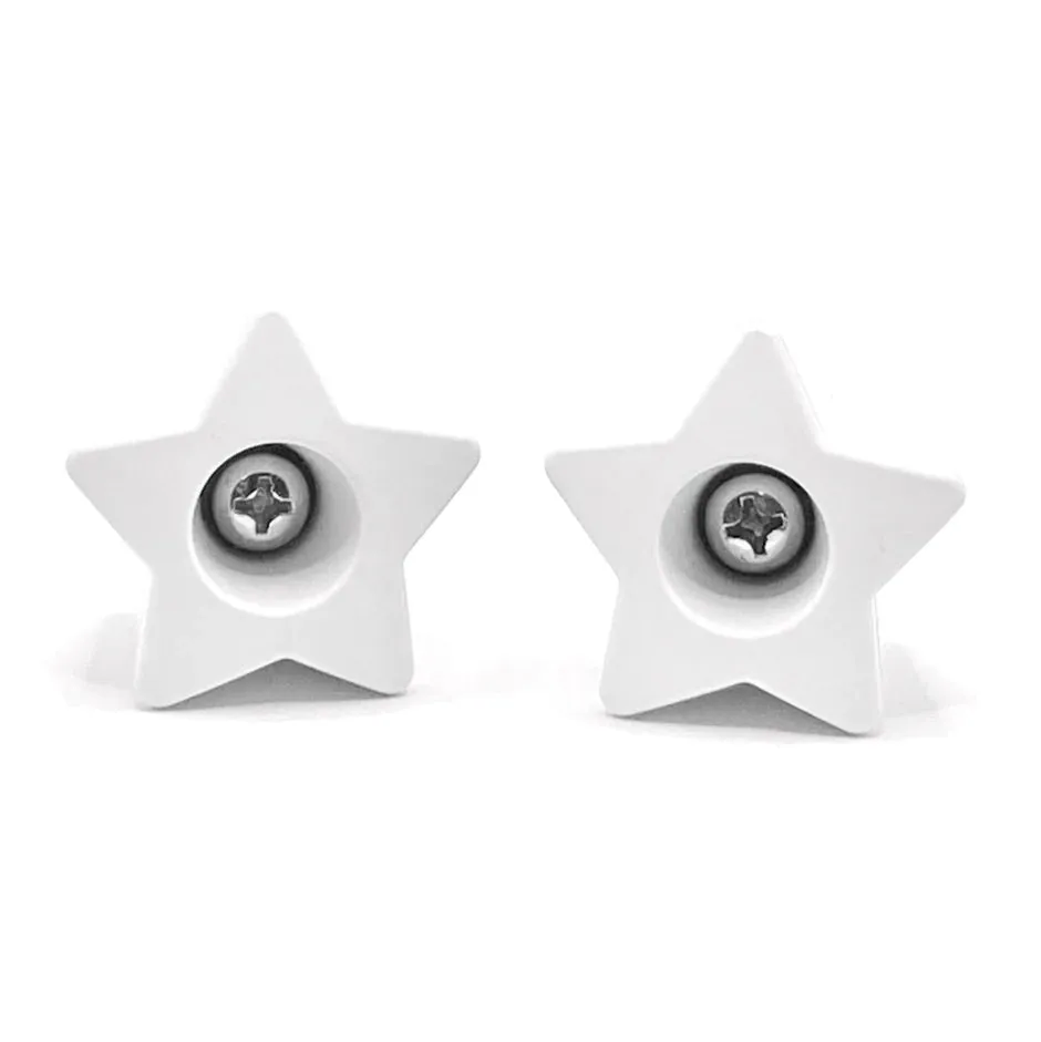 ★ Twinkle Toes Bolt-On Star Stops - WHITE