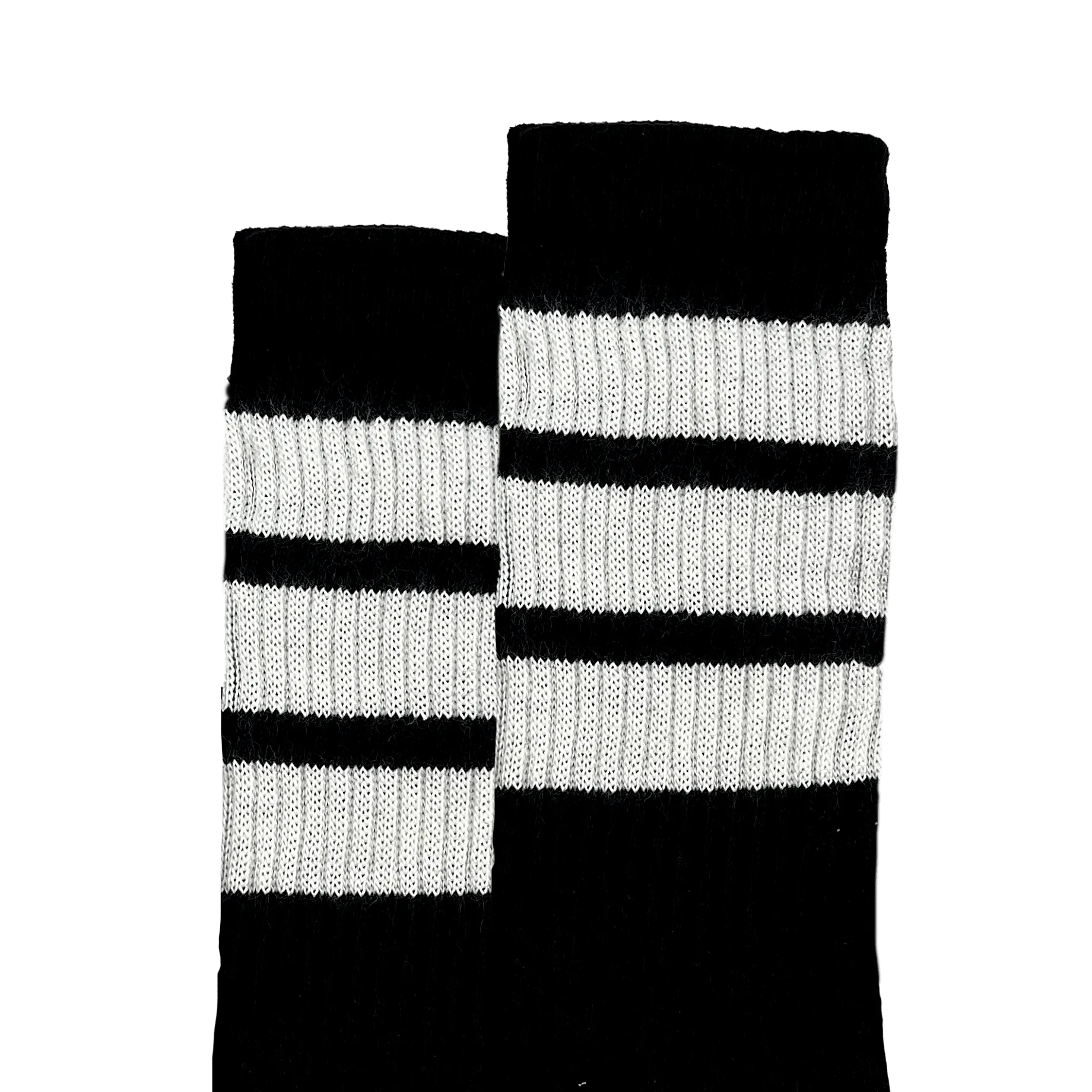 19-Inch Skater Socks - Black Tube Sock