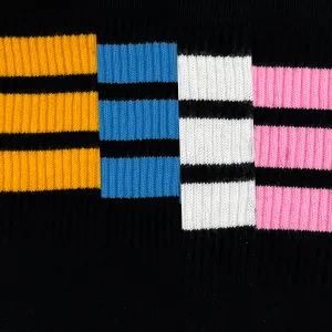 19-Inch Skater Socks - Black Tube Sock
