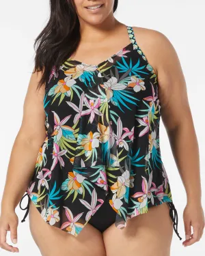 2024 Beach House Women's Tropic Bloom Kerry Mesh Layer Underwire Tankini - Hw3a355