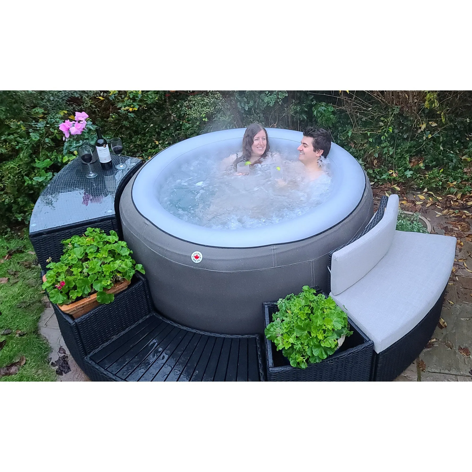 2025 Grand Rapids Inflatable 110-Jet -  3 Speed - 4-Person Hot Tub with LED Light