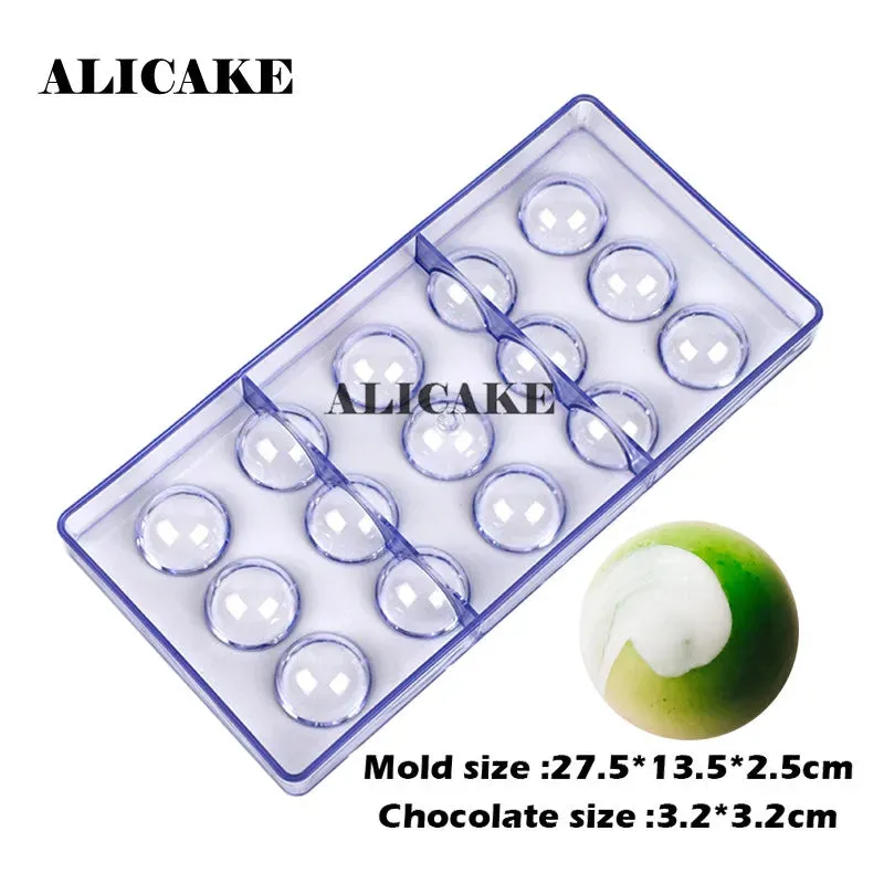 3D Chocolate Mould Polycarbonate Sphere Mold for Hot Chocolates Candy Bonbons Bomb High Heels Confectionery Baking Pastry Tools