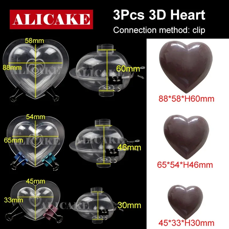 3D Chocolate Mould Polycarbonate Sphere Mold for Hot Chocolates Candy Bonbons Bomb High Heels Confectionery Baking Pastry Tools