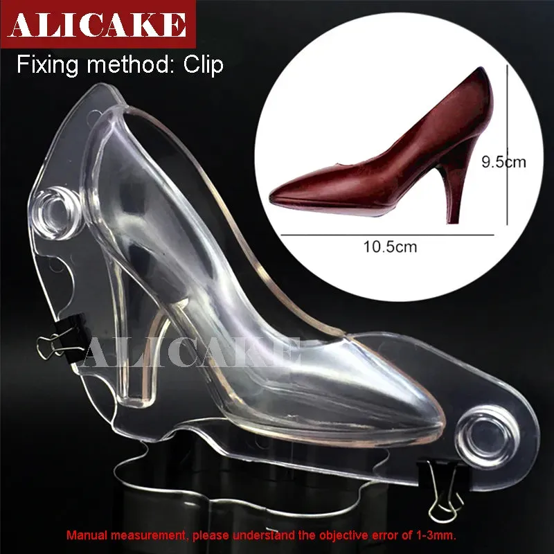 3D Chocolate Mould Polycarbonate Sphere Mold for Hot Chocolates Candy Bonbons Bomb High Heels Confectionery Baking Pastry Tools