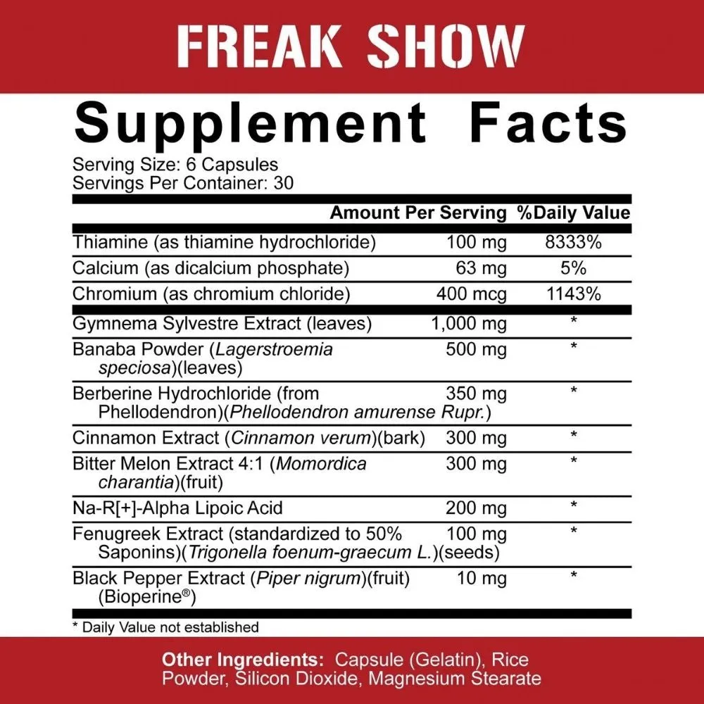 5% Nutrition Freak Show 180 Capsules