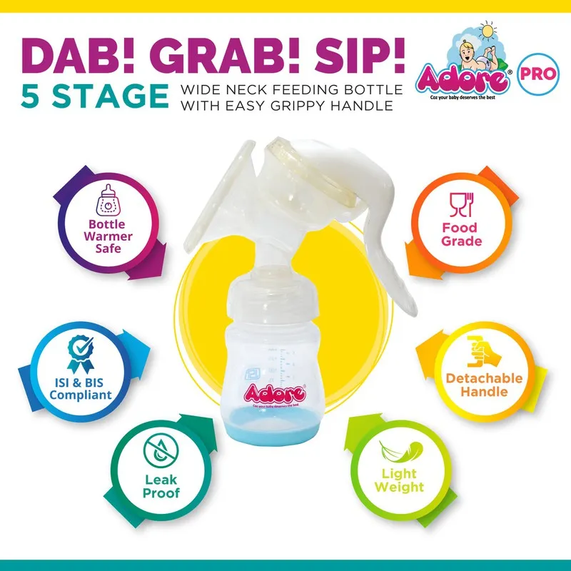 5 Stage Plastic Feeding Bottle with Handle