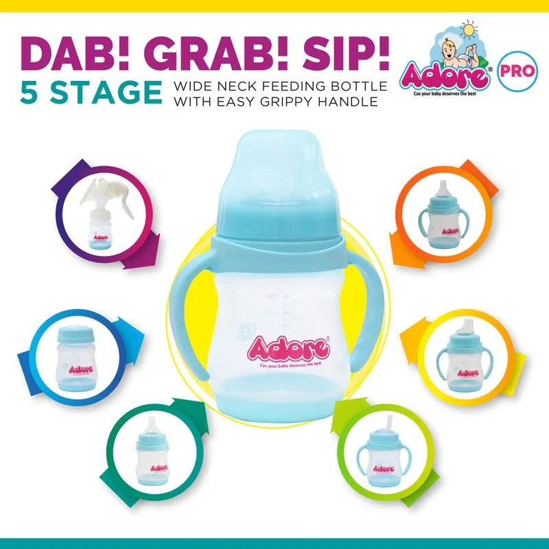 5 Stage Plastic Feeding Bottle with Handle
