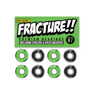 ABEC 7 Green | Black Bearings - Set of 8