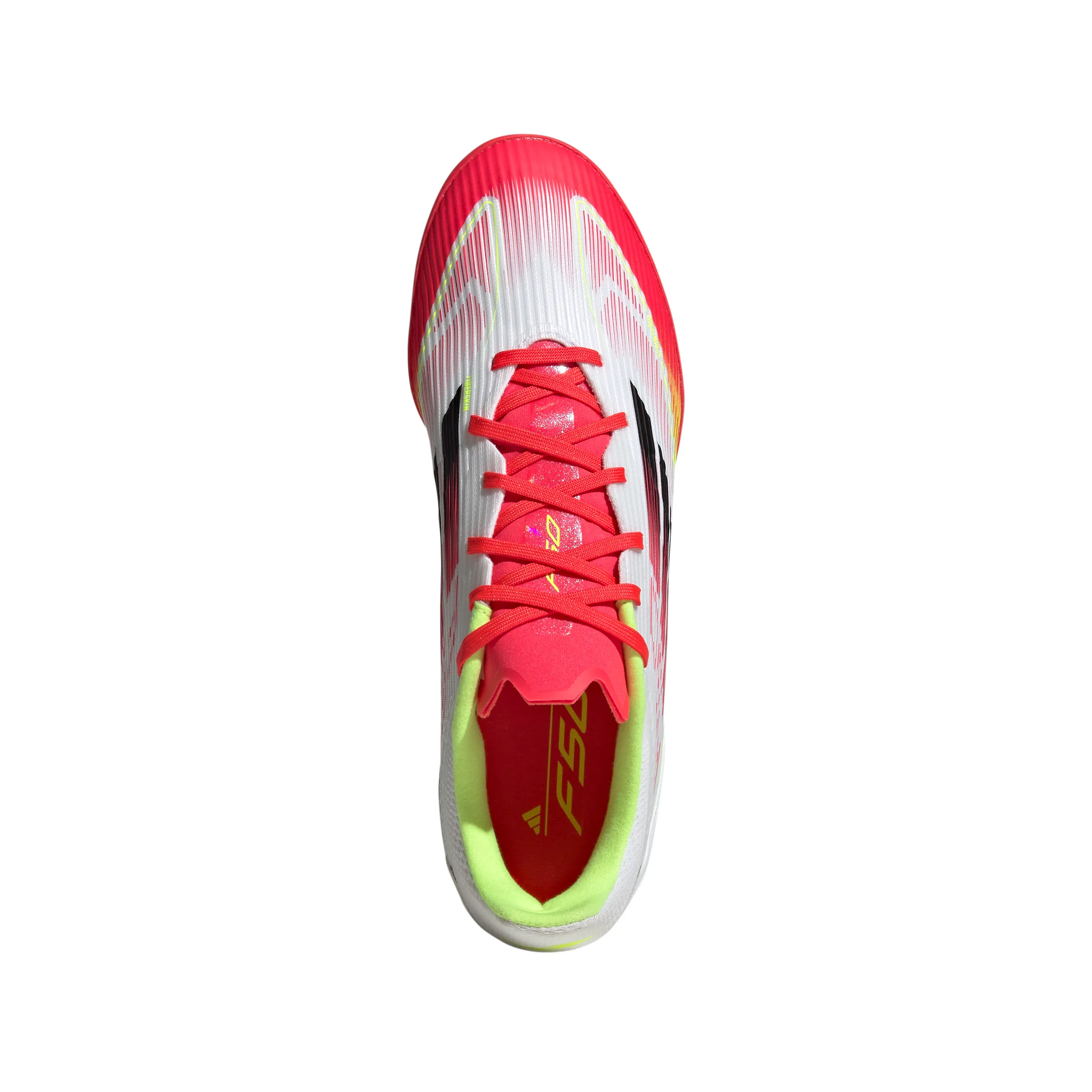 adidas F50 League TF Turf Soccer Shoes - ftwr white/core black/solar yellow