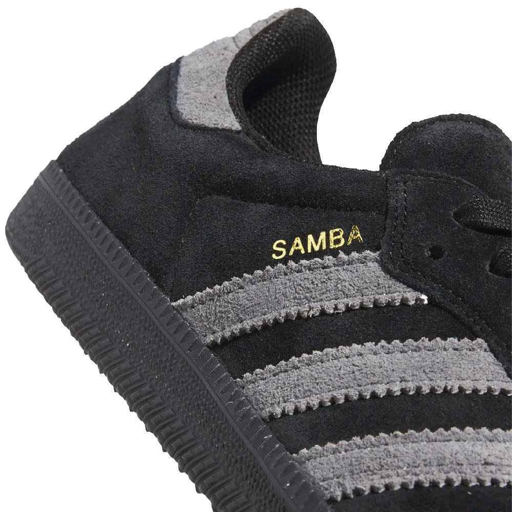 adidas SKATEBOARDING SAMBA ADV SHOES // CBLACK/GREFOU/GOLDMT