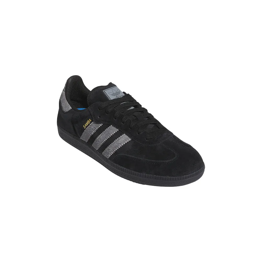 adidas SKATEBOARDING SAMBA ADV SHOES // CBLACK/GREFOU/GOLDMT