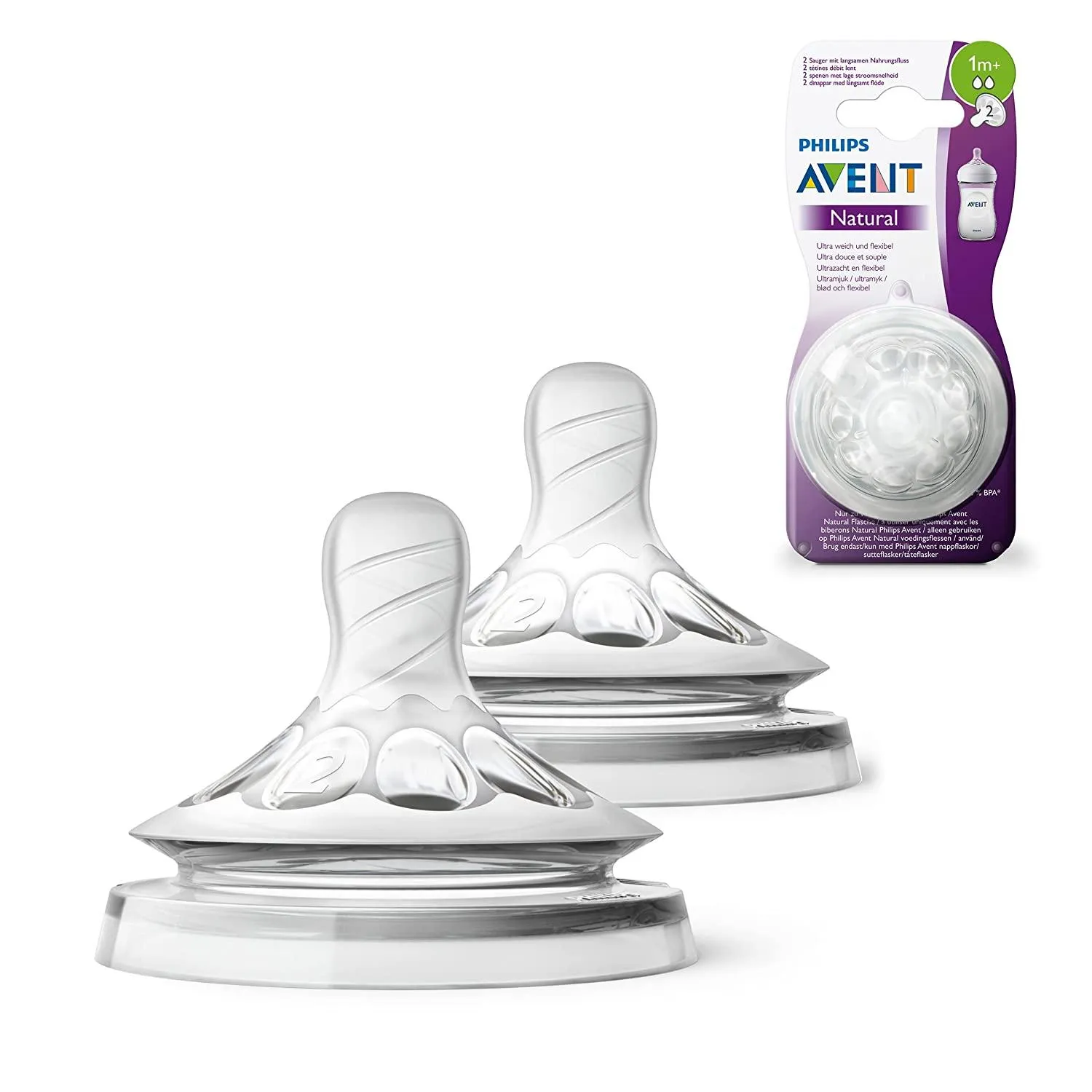 Avent Disposable Silicone Teats Natural