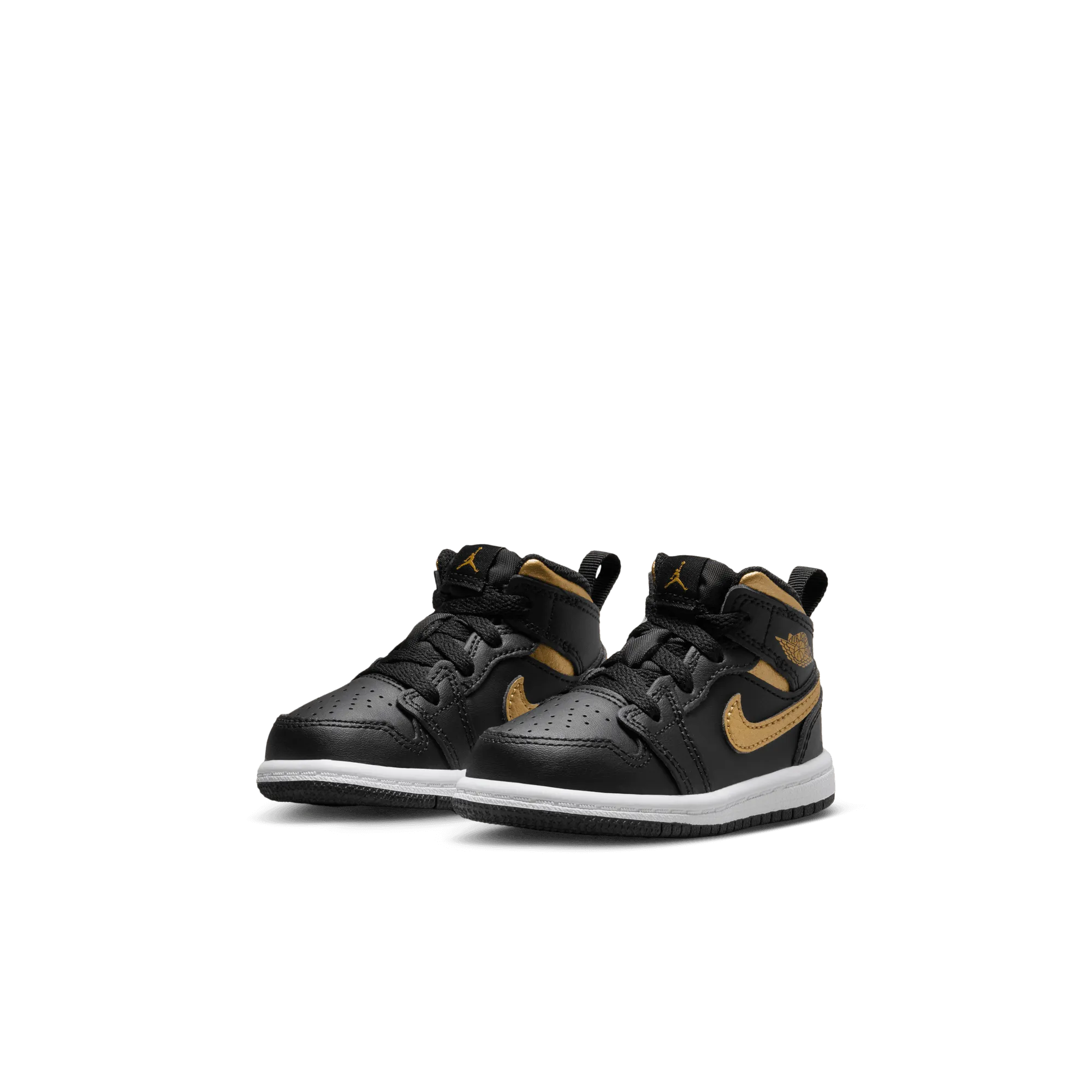 Baby/Toddler Jordan 1 Mid "Black Metallic Gold"