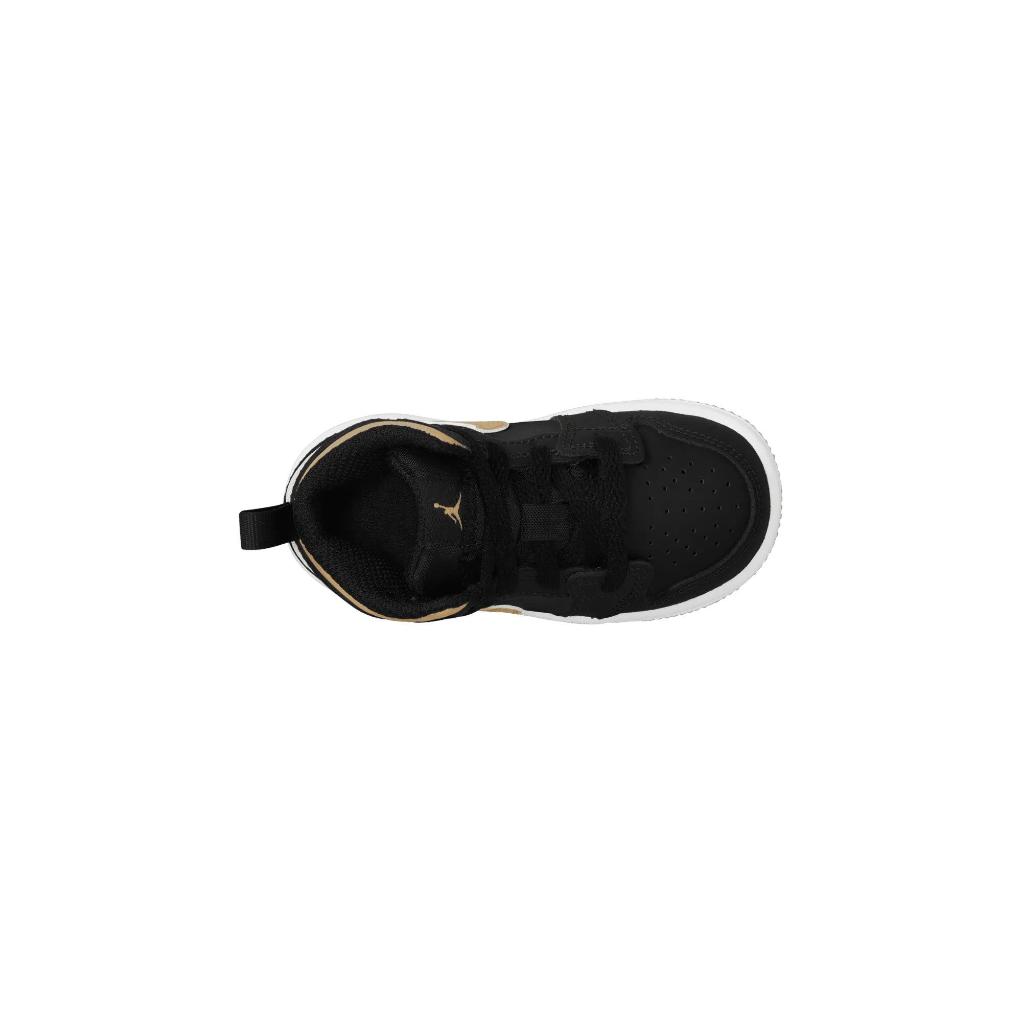Baby/Toddler Jordan 1 Mid "Black Metallic Gold"