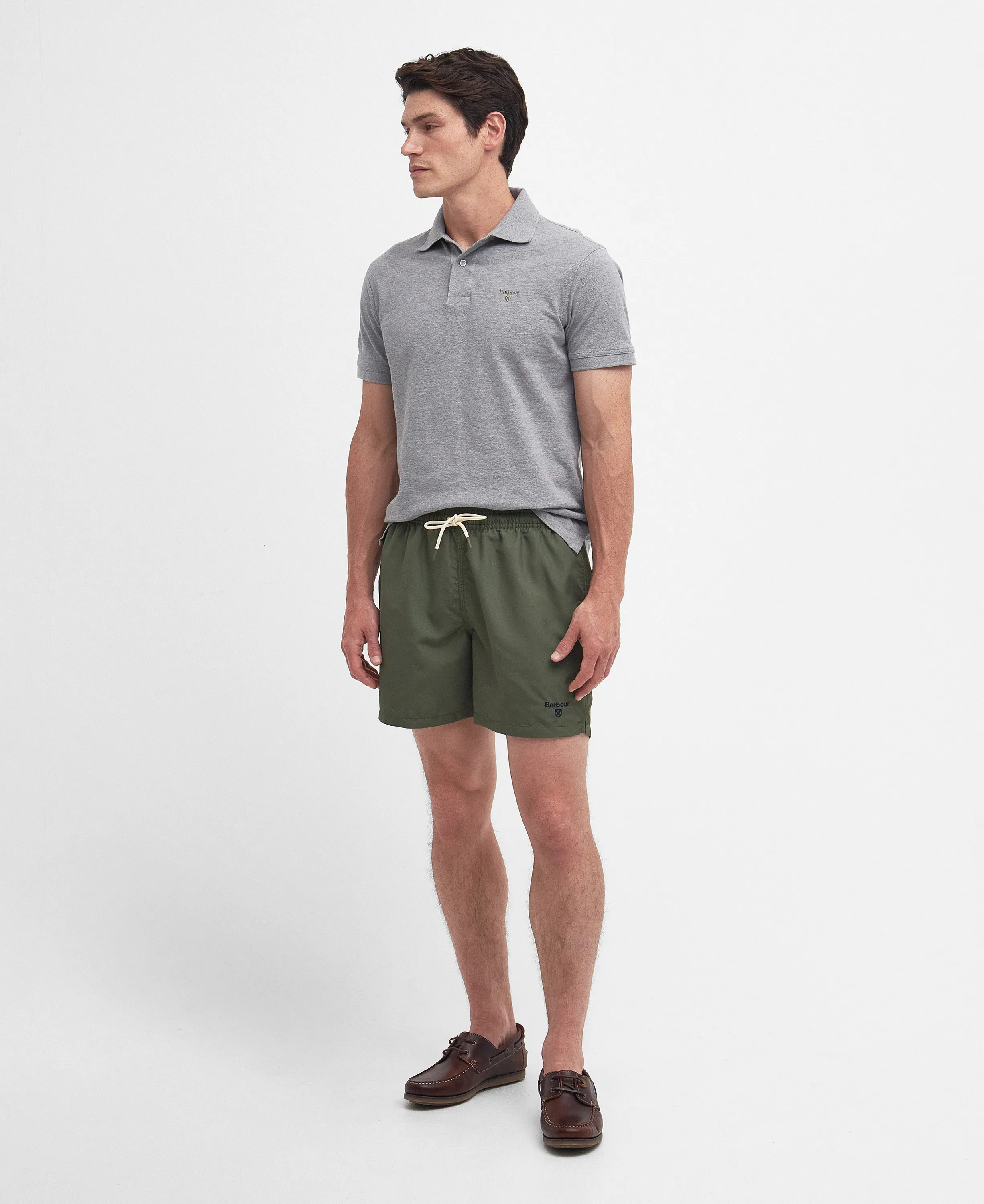 Barbour Men&#x27;s Staple Logo Swim Short Olive | Buy Barbour Men&#x27;s Staple Logo Swim Short Olive here | Outnorth