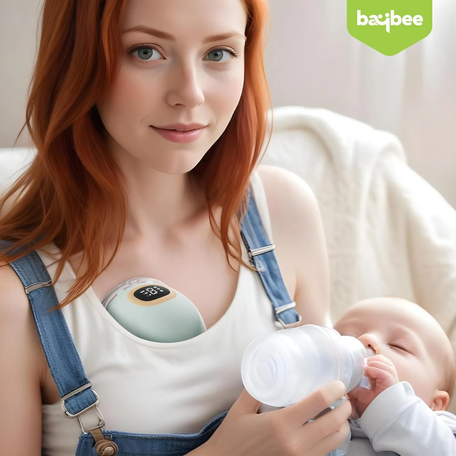Baybee Wearable Electric Breast Pump for Mothers with 3 Phase Pumping Modes, 150ml Storage, 3 Modes & 9 Level Suction Adjustment | Hands Free Breast Milk Pump