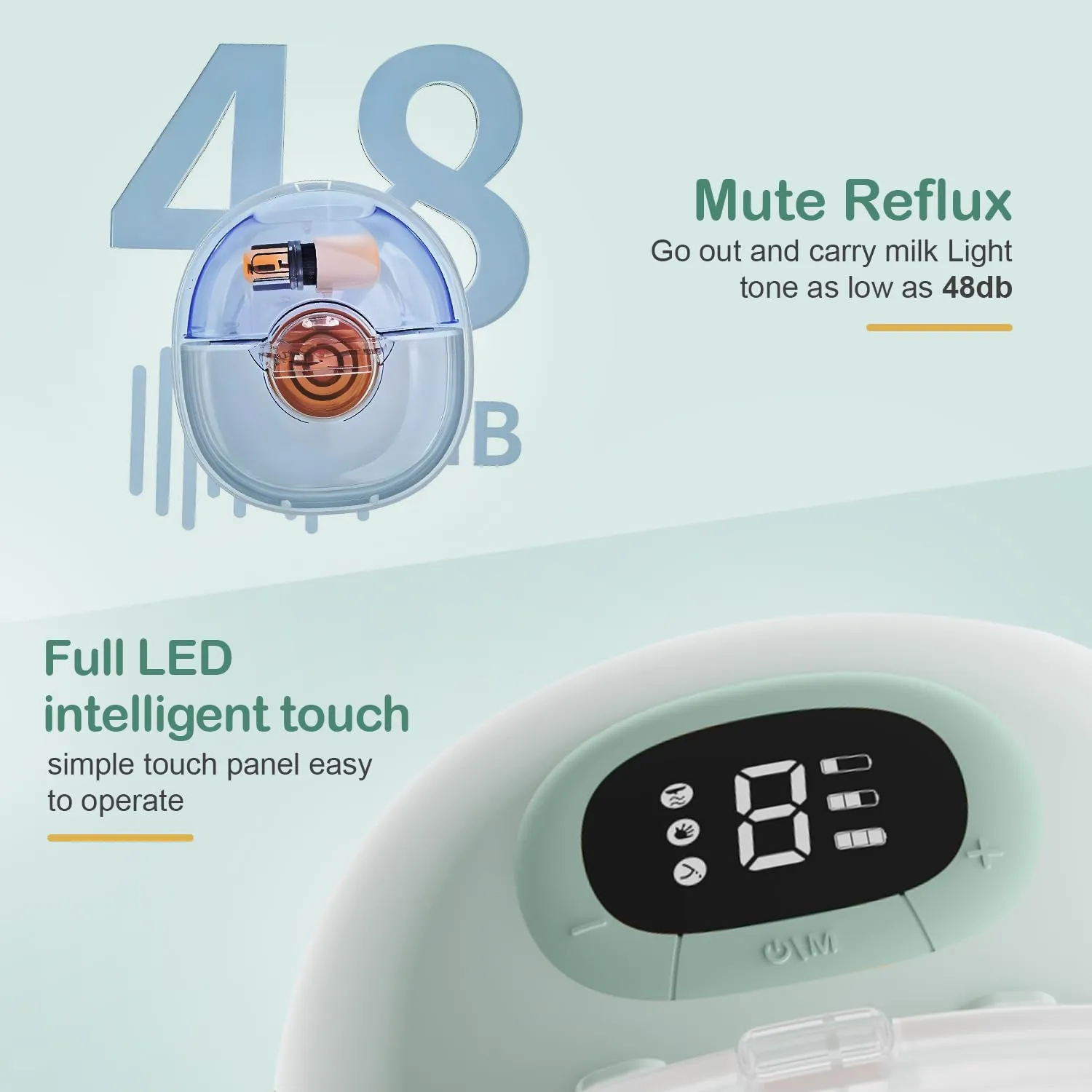 Baybee Wearable Electric Breast Pump for Mothers with 3 Phase Pumping Modes, 150ml Storage, 3 Modes & 9 Level Suction Adjustment | Hands Free Breast Milk Pump