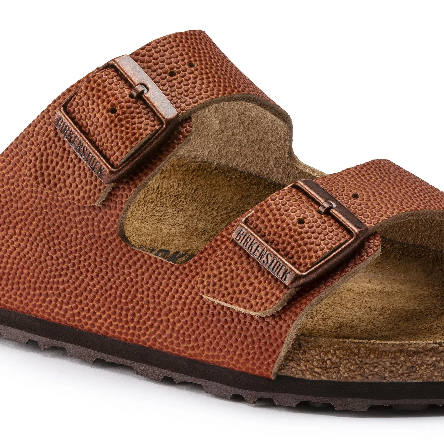 Birkenstock Arizona Ginger Brown Embossed Natural Horween Leather Made In Germany
