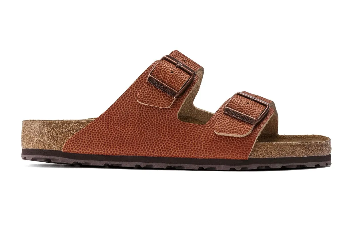 Birkenstock Arizona Ginger Brown Embossed Natural Horween Leather Made In Germany