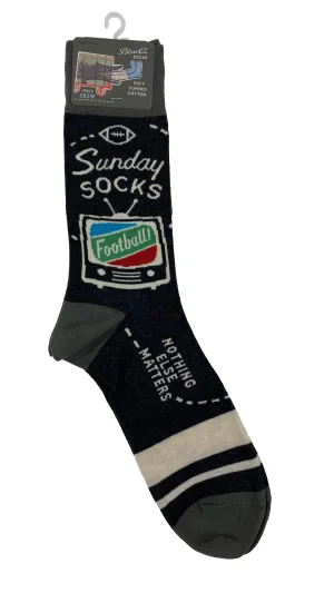 Blue Q Mens Crew Socks Sunday Socks Football