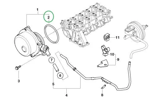 BMW Vacuum Pump O-Ring (61X35) for M57N & M57N2 - Genuine BMW 11667794767