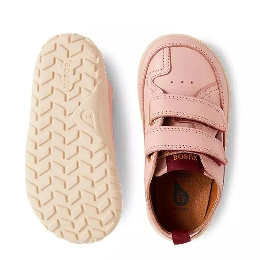 Bobux IW Iwalk Dawn Toddlers Leather Sneaker Cameo Rose Pink  654302