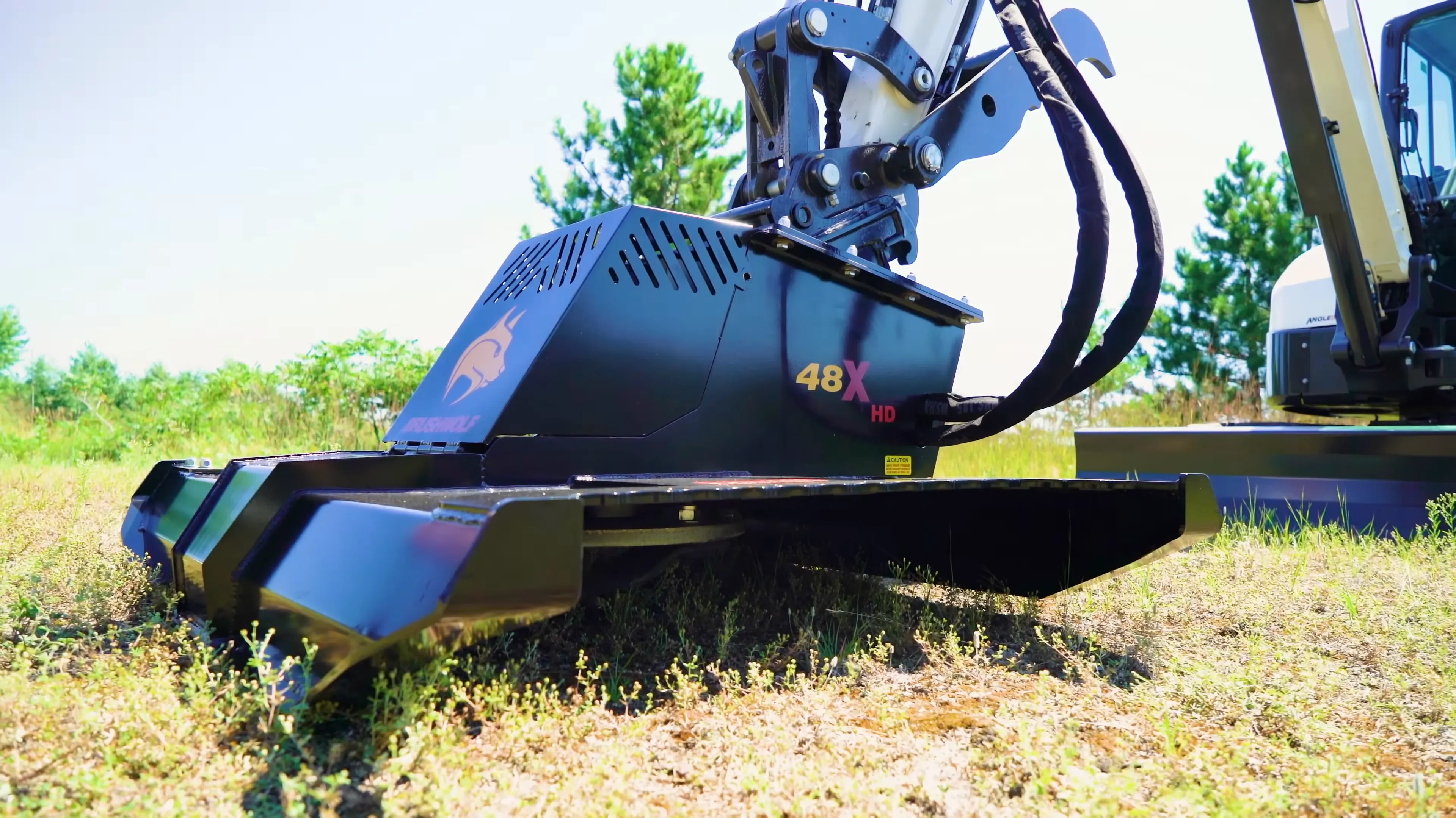 Brush Wolf Heavy-Duty X- Brush Cutter Series | Cutting Width 42" & 48" inches | Hydraulic Flow Range 14-37 GPM | For Excavators & Backhoe