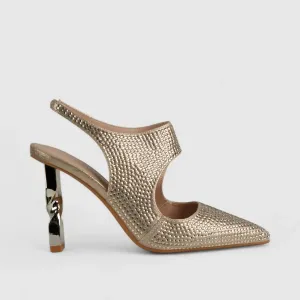 Bulbul Evening Court Shoe Gold LI001