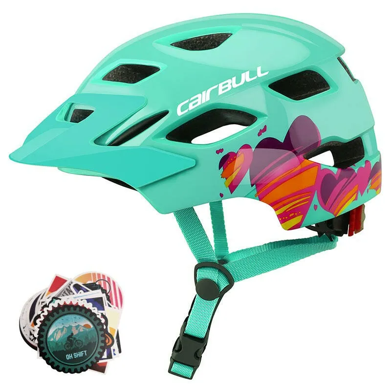 Cairbull Kids Safety Helmets MTB Road with Rear Light Children Bicycle Helmet With Sun Visor For Boy Girl Cycling Cap Ultralight