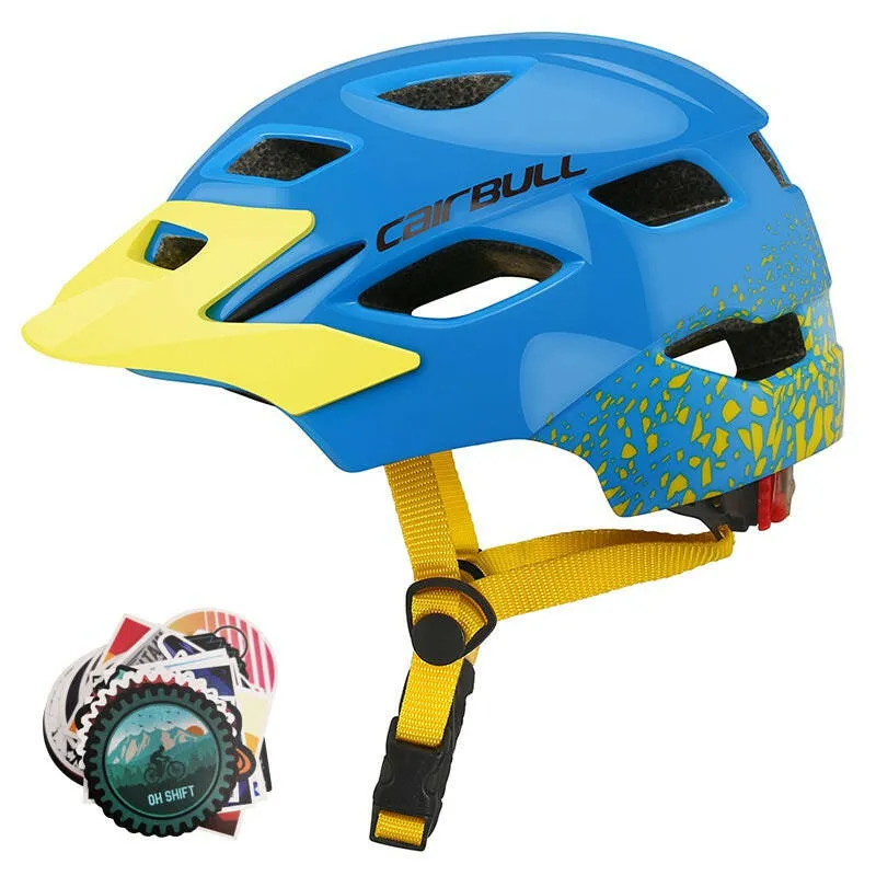 Cairbull Kids Safety Helmets MTB Road with Rear Light Children Bicycle Helmet With Sun Visor For Boy Girl Cycling Cap Ultralight