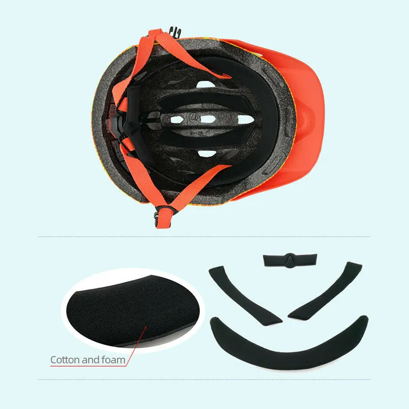 Cairbull Kids Safety Helmets MTB Road with Rear Light Children Bicycle Helmet With Sun Visor For Boy Girl Cycling Cap Ultralight