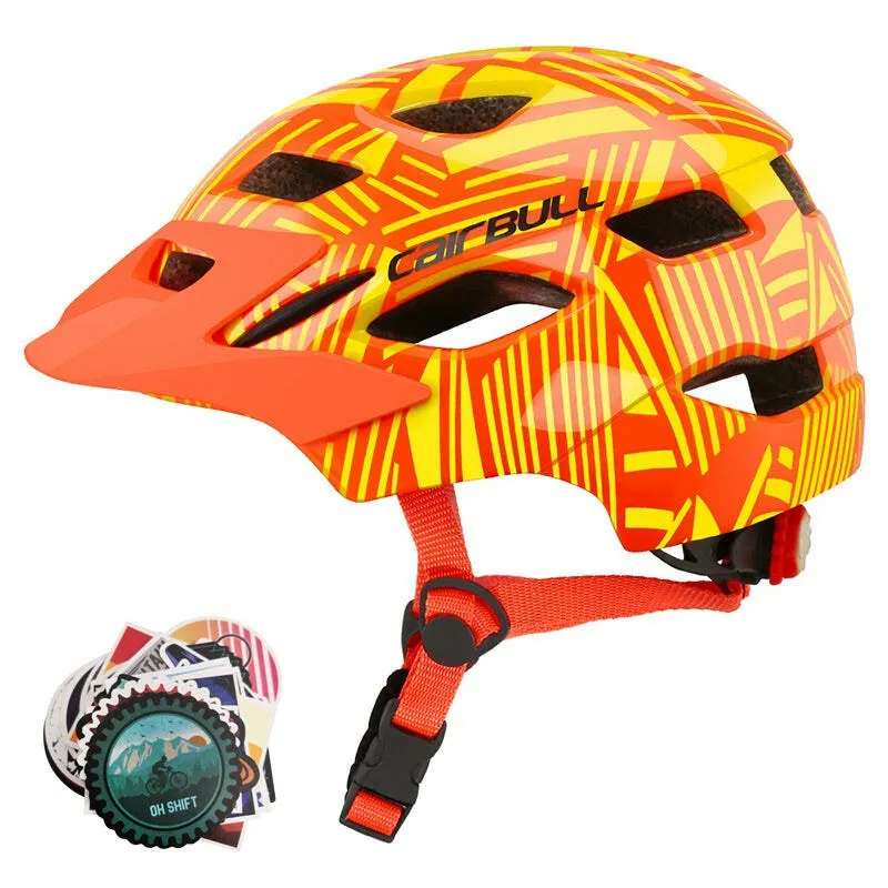 Cairbull Kids Safety Helmets MTB Road with Rear Light Children Bicycle Helmet With Sun Visor For Boy Girl Cycling Cap Ultralight