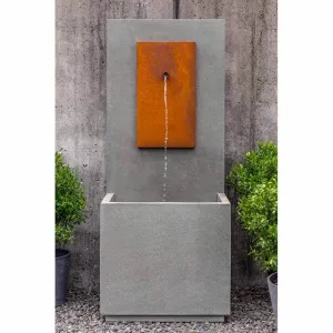 Campania International MC1 Fountain with Corten Steel Face