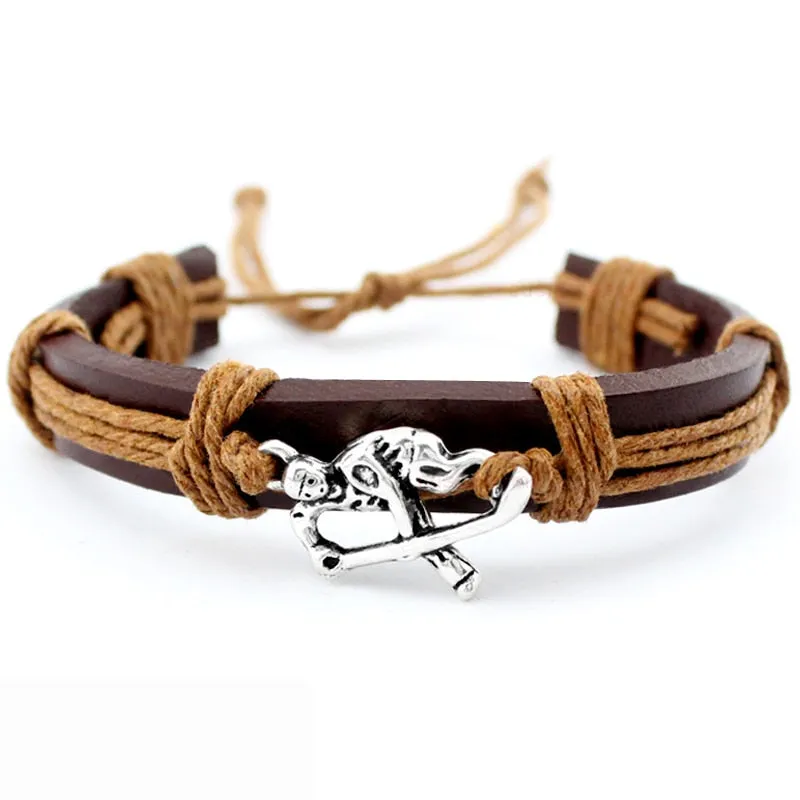 Charm Leather Bracelets Jewelry
