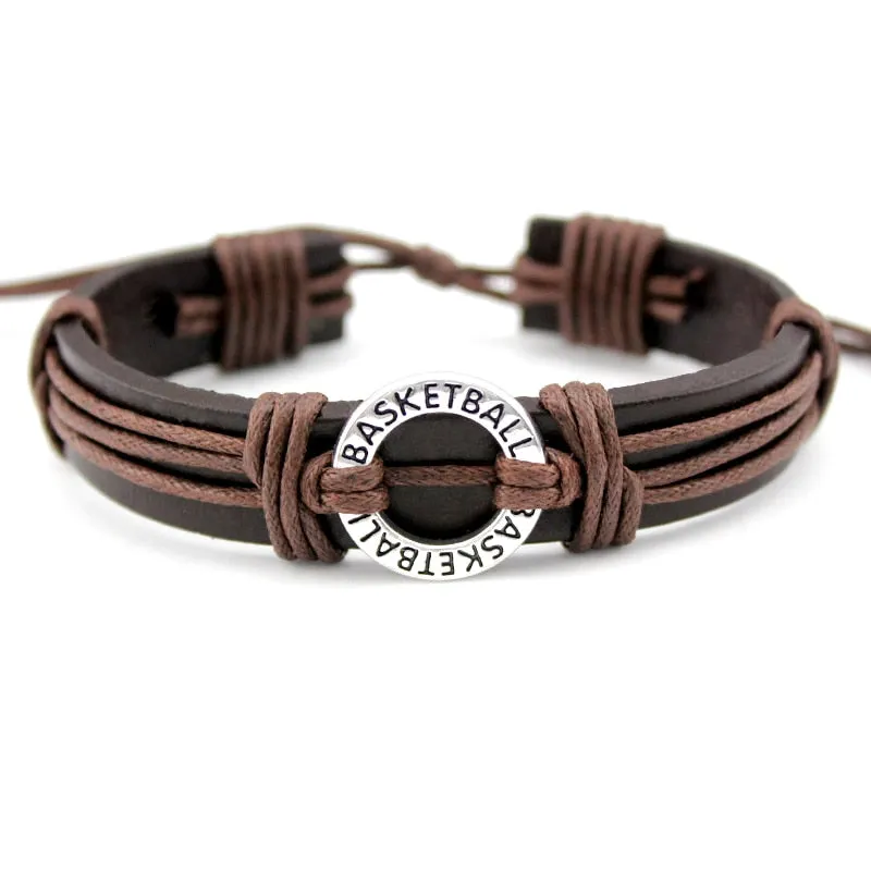 Charm Leather Bracelets Jewelry