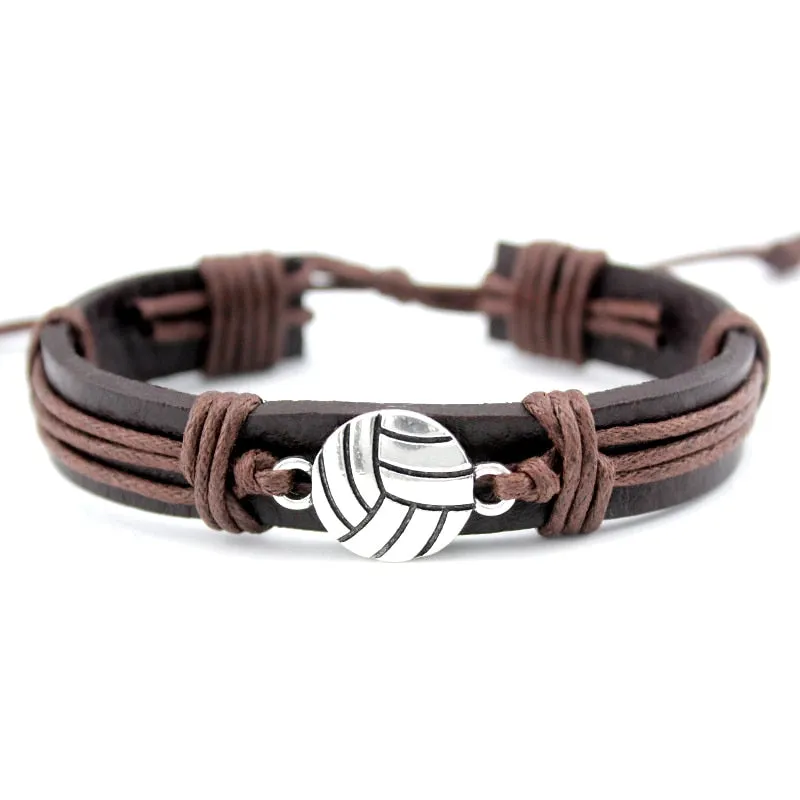 Charm Leather Bracelets Jewelry