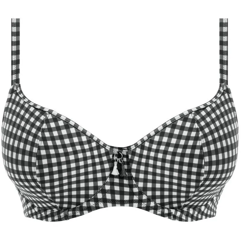Check In Sweetheart Bikini Top Black White - Freya Swim
