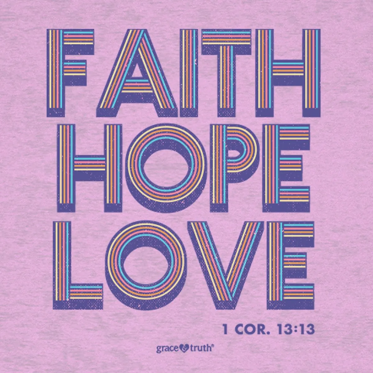 Cherished Girl Grace & Truth Retro Faith Hope Love Christian T-Shirt
