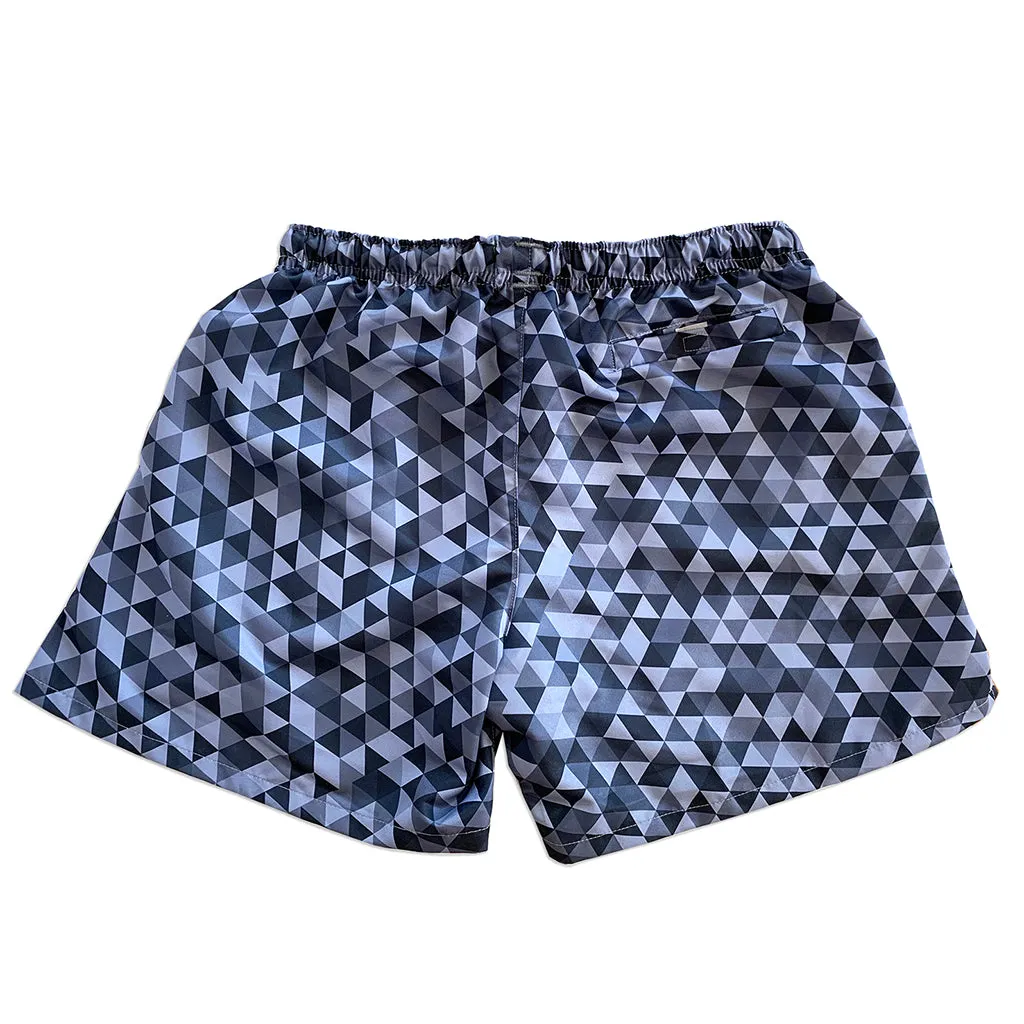 Classic Geometrical Gray Swim Trunk