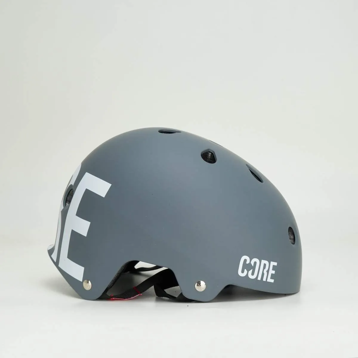 Core Street Skate Helmet - Grey With White Decal