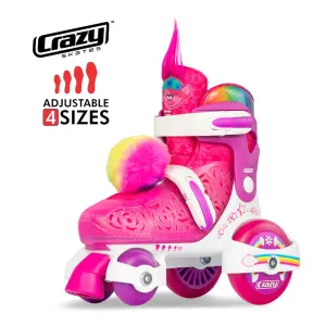 Crazy Klip Klop Trolls Junior Skates - Poppy Pink