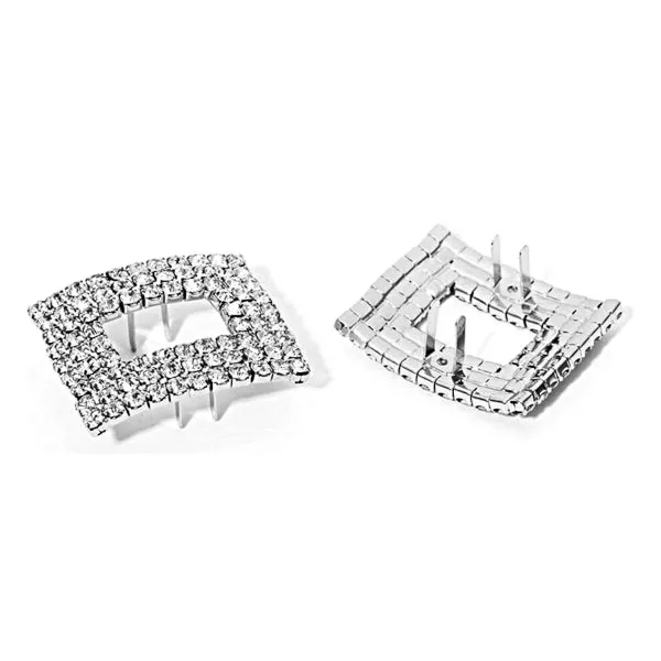 Crystal Rectangle Shoe Buckle
