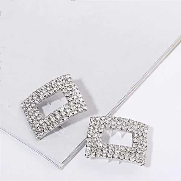 Crystal Rectangle Shoe Buckle