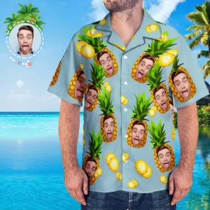 Custom Hawaiian Shirt Gift For Him - Pineapple