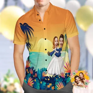 Custom Hawaiian Shirt With Face Personalized Wedding Hawaiian Shirt Wedding Gift