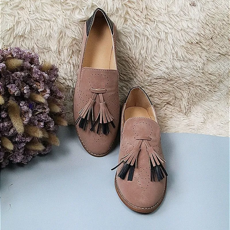 Cuzcare Women Loafers Suede Lazy Shoes