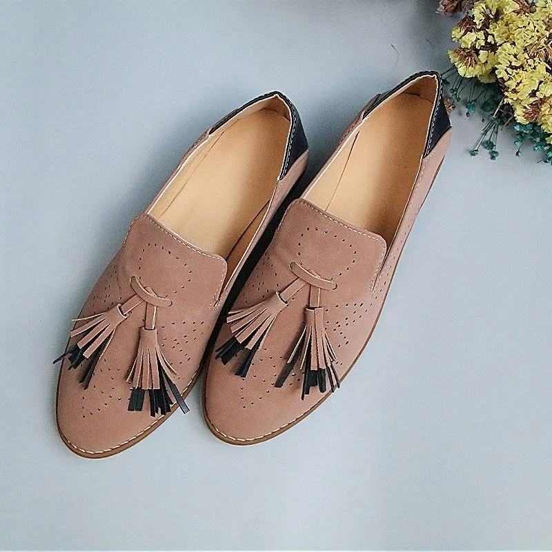 Cuzcare Women Loafers Suede Lazy Shoes