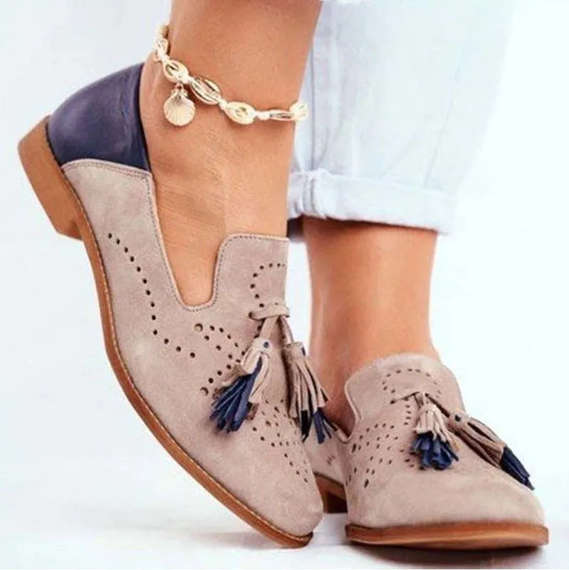 Cuzcare Women Loafers Suede Lazy Shoes