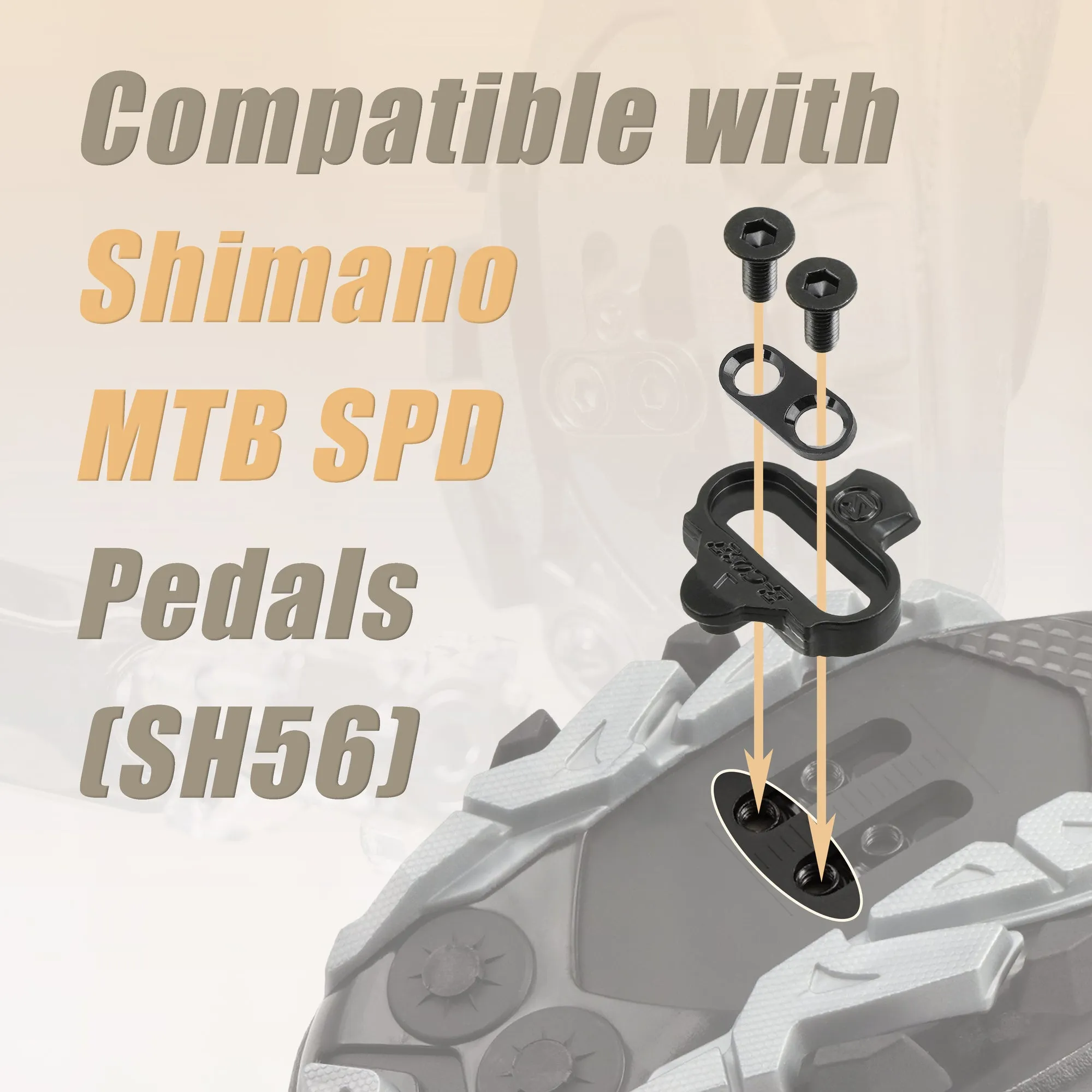 CyclingDeal Bike Cleats Compatible with Shimano MTB SPD Pedals SM-SH51 SM-SH56 - for Indoor Cycling Spinning & Mountain MTB Bicycle Shoes