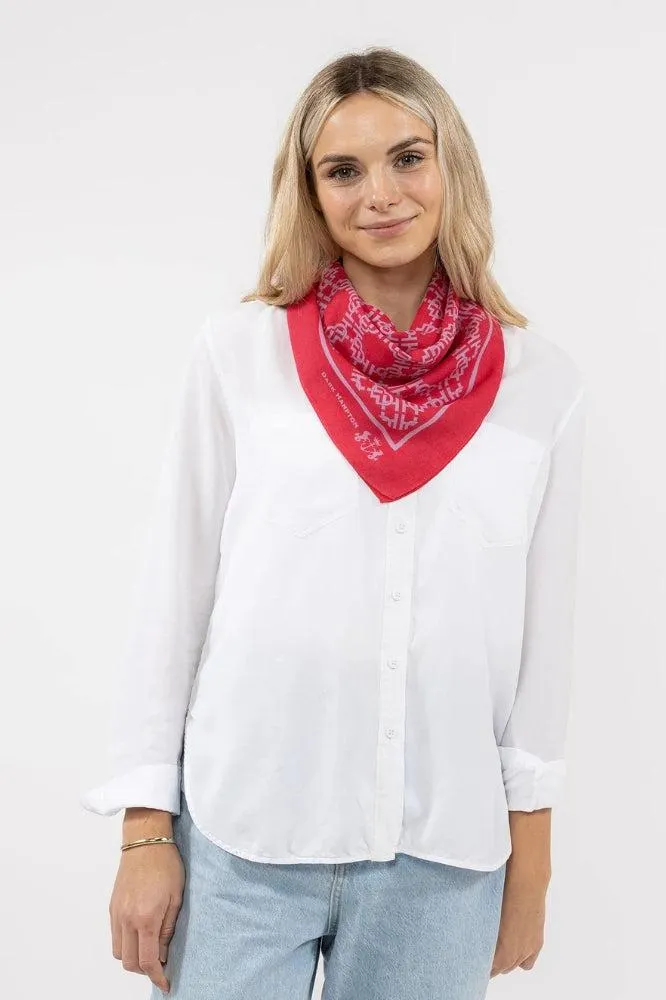 Dark Hampton Joyce Cashmere Modal Scarf Magenta Lilac